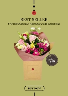 Friendship Bouquet Alstromeria and Lisianthus Liverpool Best Seller